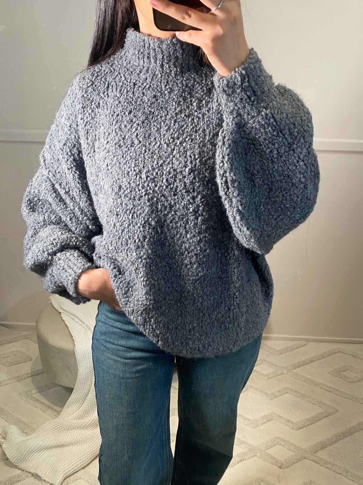 PULL LAINE BOUCLÉ